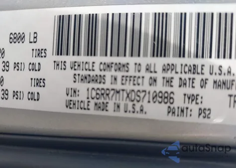 2013 Ram 1500 Sport z USA, uszkodzony, nr VIN 1C6RR7MTXDS710986